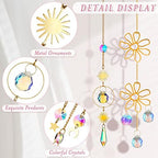 Ysleen 16 Pcs Hanging Crystals Suncatcher for Window with Chain, Rainbow - Image 3