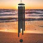 65" Extra Large Wind Chimes for Outside, Deep Tone Black by Elecxlink