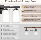 VerRon 5-Light Bathroom Light Fixtures, 31" Black Modern Vanity Lights - Image 5
