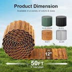 Land Guard Corrugated Garden Edging Border, 12" x 50' Landscape Paver Edging, Tall Landscape Edging, Fence for Garden, Flower Bed, Lawn and Landscape Edging (Rusty) - Image 2