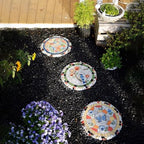 Kunovo Outdoor Garden Stepping Stone, Round Dimensional Pattern Walkway Step Stones Φ 13"", Multicolored Decorative Stone for Pathways/Lawns/Pond Areas (Style : Butterfly, Size : 2PCS), 58741 - Image 6