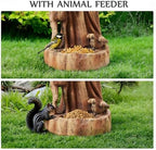25" St Francis Garden Statue with Bird Feeder, Outdoor Patio Decor - Image 5