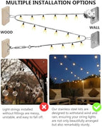DEFUNX String Light Hanging kit 164 Ft Cable and Winch 304 Stainless Steel - Image 3