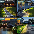 GIGALUMI 24 Pack Solar Lights Outdoor Waterproof, Stainless Steel - Image 2