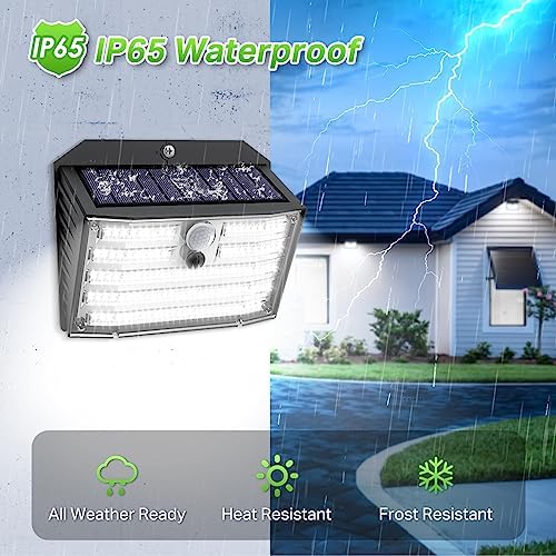 [16 Packs] Solar Motion Lights Outdoor, Ultra Bright Solar Fence Lights with Motion Sensor, IP65 Waterproof Security Light 3 Modes, 270° Lighting Angle, Wall Lights for Deck Patio Fence Garage Door - Image 6