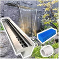 15 Inch Recessed Pool Fountain Kit with Wall-Mounted Spout, Rust-Resistant Waterfall Spillway for Garden Pond Decor, Energy Efficient Pump & Calming Outdoor Water Feature by UFAGFDA
