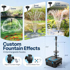 VIVOHOME 900GPH RGB Pond Filter Fountain with 6W LED Light for Koi Pond - Image 4