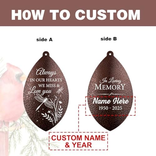 ASTARIN Personalized Sympathy Wind Chime, Deep Tone Wind Chimes for Outside, Sympathy Gifts for Loss of Mom, Bereavement Gifts for Funeral/Condolences/Memorial(Produced in Texas) - Image 5