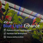 DYMOND Boostgro LED Seed Starter Grow Light 3FT Full Spectrum Linkable 5000k Daylight + 660nm Red + 450nm Blue Indoor Plant Lighting Fixture - Image 3