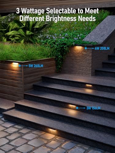 LEONLITE 4-Pack 7 Inch LED Hardscape Lighting, 3W/4W/5W, 2700K Soft White - Image 2