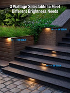 LEONLITE 4-Pack 7 Inch LED Hardscape Lighting, 3W/4W/5W, 2700K Soft White - Image 2