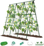 Cucumber Trellis for Raised Bed, A-Shape Arch Metal Garden Trellis for Climbing Plants, Heavy Duty Plant Trellis Outdoor, Easy Assembly Rustproof Trellis for Vines by Unknown