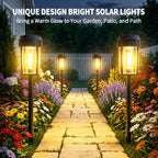 Solar Pathway Lights Outdoor, IP65 Waterproof Solar Powered Garden Lights, Auto On/Off Outdoor Light for Yard Lawn Garden Patio Walkway Driveway Landscape Lighting (6 Pack) - Image 5