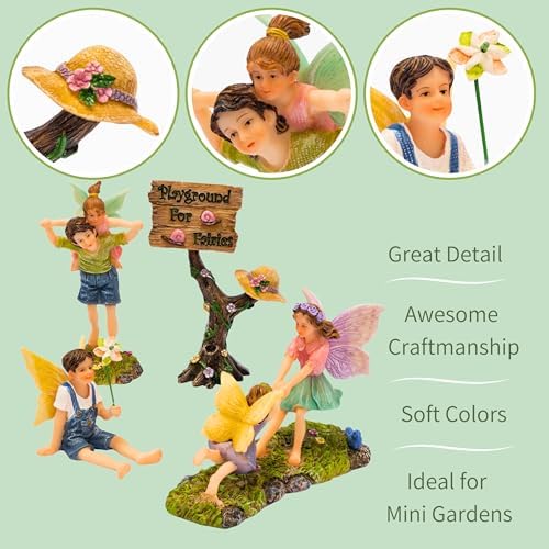 PRETMANNS Fairies for Fairy Garden - 4 Piece Outdoor Figurine Set - Image 4
