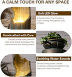 Sunlinua Modern Spiral Outdoor Water Fountain with LED Light - Image 3