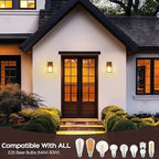 Dusk to Dawn Exterior Lighting Fixtures, Outdoor Porch Light Wall Sconce - Image 4