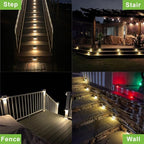 XLUX Warm White Solar Lights for Deck Step Fence Post, SST Housing, 6 Pack - Image 7