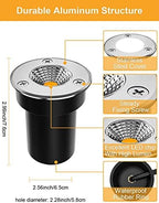 ZUCKEO Low Voltage Landscape Lights 3W LED Well Lights, 12V-24V Landscape Lighting Outdoor In-Ground Light IP67 Waterproof Paver Light for Pathway Deck Step Garden Warm White (2 Pack) - Image 4
