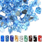 GRISUN 20 Lbs Fire Glass 1/2 Inch for Fire Pit, Pacific Ocean Blue by Grisun