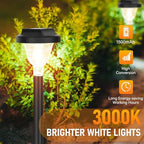 Siatom Solar Pathway Lights 10 Pack, Bright Solar Path Lights Outdoor Waterproof IP65, Walking Path Solar Lights for Outside, Garden, Lawn, Walkway, Yard (Warm White) - Image 3