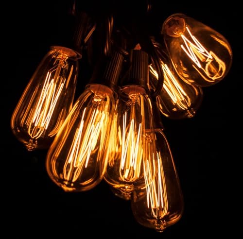 Outdoor Edison Light Bulbs with C9 Black Stringer (ST40 Edison, 25') - Image 3