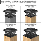 Davinci Renaissance Solar Outdoor Post Cap Lights, 4x4 5x5 6x6, Bright, 4PK - Image 4