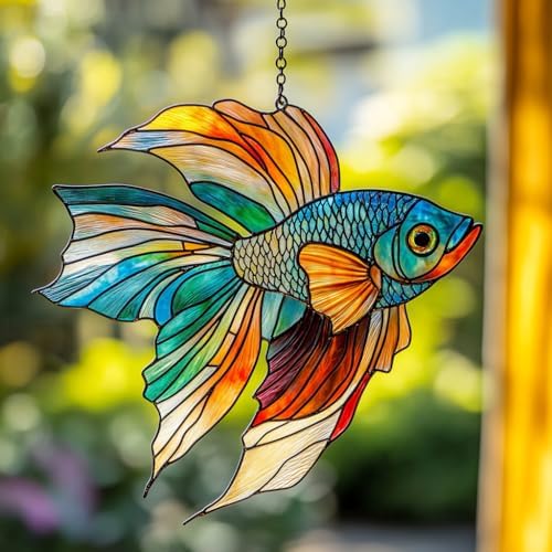 Beta Fish Acrylic Suncatcher by AVAGAN