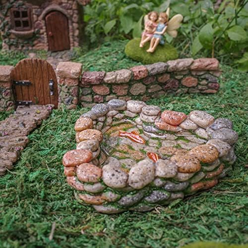 TG,LLC Treasure Gurus Miniature Fairy Garden Stone Rock Koi Fish Pond Landscape Ornament Dollhouse Outdoor Decor - Image 5
