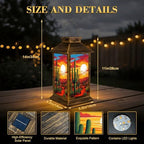 Solar Lantern Outdoor Waterproof Desert Sunset Landscape Saguaro Vibrant Sky Garden Decor LED Hanging Solar Lights Tabletop Lamp Gifts for Women Mom Outside Yard Patio Porch - Image 2