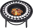 Steel Fire Pit Bowl with Stand, 26.8 Inch Round Tabletop for Outdoor Patio Garden BBQ, Cozy Warmth for Camping - Image 6