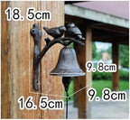 Dinner Bell,Cast Iron, Wall, Home Decoration Garden ic Retro Doorbell - Image 2