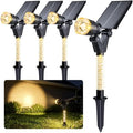 Solar Spot Lights Outdoor Waterproof Spotlights, Warm White 4 Pack by Gorrzai