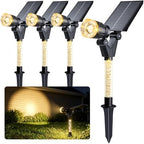 Solar Spot Lights Outdoor Waterproof Spotlights, Warm White 4 Pack by Gorrzai