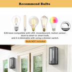 15 Inch Matte Black Outdoor Porch Light with GFCI Outlet - Image 6