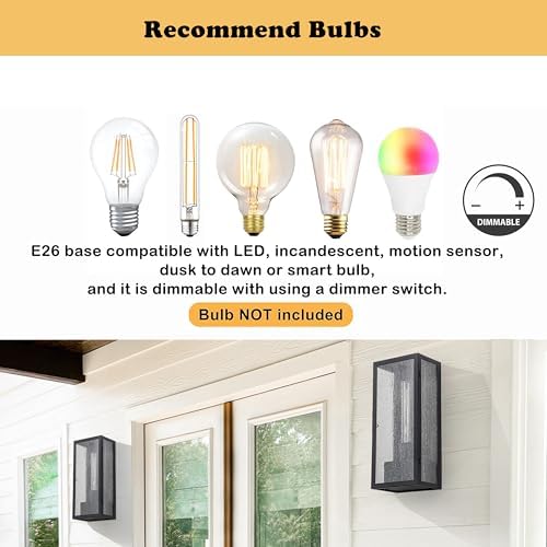 15 Inch Matte Black Outdoor Porch Light with GFCI Outlet - Image 6
