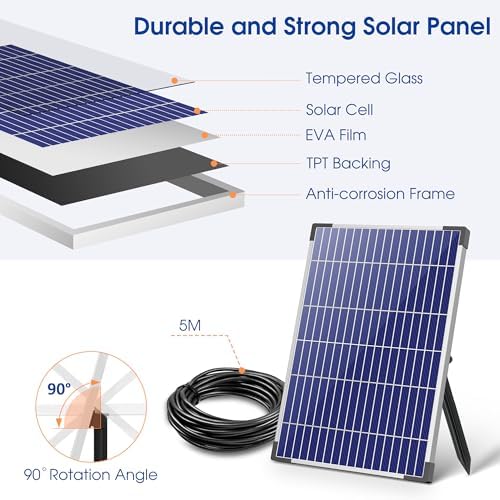 Biling 12W Solar Pond Pump Dry-Run Protection Quiet Fountain Pump Bird Bath - Image 2