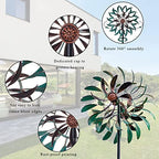 Stargarden Metal Wind Spinner,Two-Way Wind Sculptures,360 Degrees Kinetic Wind Spinners for Yard and Garden - Image 2
