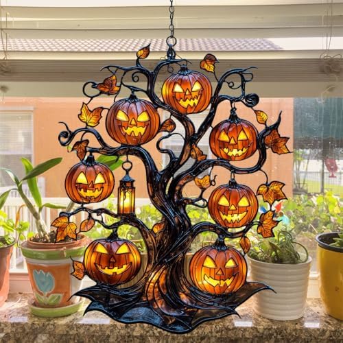 Pumpkin Tree Acrylic Suncatcher - Image 4