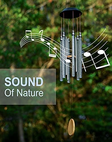 Solar Wind Chimes for Outside, DesGully 6 LED Tubes Color Changing Outdoor Clearance Unique Garden Decor Colorful Patio, Gifts for Her/Him (37" Long) - Image 2