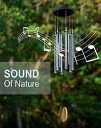 Solar Wind Chimes for Outside, DesGully 6 LED Tubes Color Changing Outdoor Clearance Unique Garden Decor Colorful Patio, Gifts for Her/Him (37" Long) - Image 2