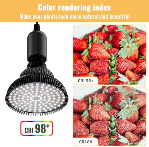 Hanging Grow Lights for Indoor Plants, 25W 5000K, LED Light Bulbs - Image 6