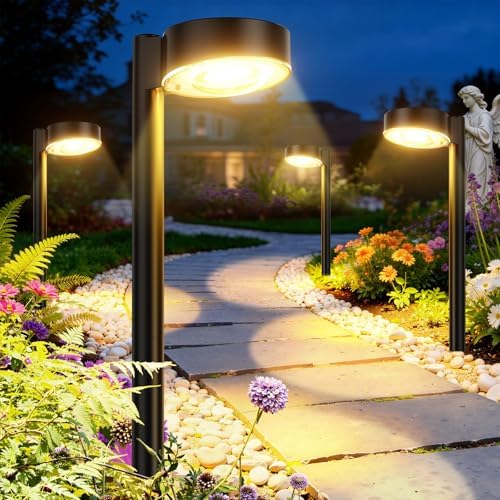 ELECLINK 12 Pack Solar Pathway Lights Outdoor, Solar Powered Landscape Path Light with Larger LED Lens, Brighter Up to 12 Hrs Waterproof Outdoor Solar Light for Yard Garden Walkway Driveway Sidewalk - Image 2