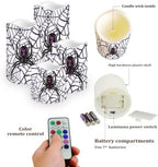 Halloween Gothic Spider Flameless LED Candles - Image 3