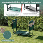LDAILY Garden Kneeler and Seat, Heavy-Duty Foldable Garden Stool - Image 4