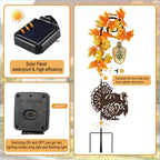 Thanksgiving Decorations Outdoor,Metal Turkey Solar Lights Garden Stakes - Image 6