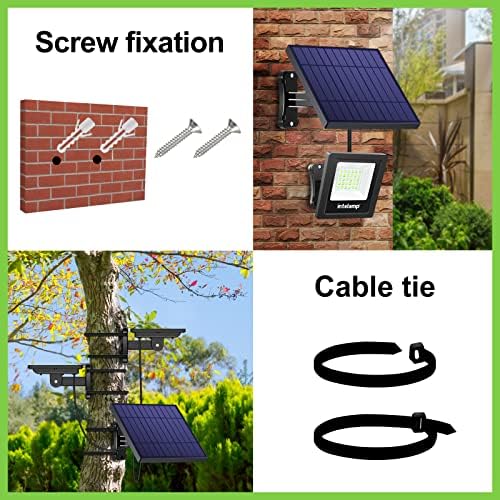 intelamp 4400mAh Solar Flood Lights 1 Pack Outdoor Solar Security Light - Image 5