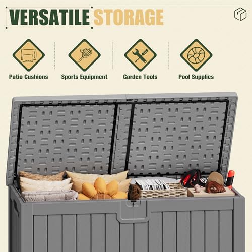 JUMMICO HDPE 250 Gallon Deck Box Double-Wall with Divider - Image 3