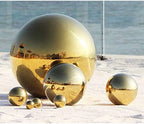 15 inch Diameter Gold Golden Gazing Ball,Gold Golden Stainless Steel Polished Reflective Smooth Garden Sphere Globe Mirror,Colorful and Shiny Addition to Any Garden or Home - Image 3