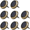Solar Ground Lights LED Warm White 17 Beads IP68 Outdoor Landscape Disk Light for Pathway Yard Deck Patio Walkway (8 PCS) by Unknown