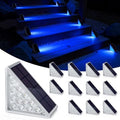 NIORSUN Solar Step Lights,12 Pack Blue LED Outdoor Step Lights, Stair Lights Outdoor for Patio, Fence, Yard, Walkway, Solar Powered Auto On/Off, IP67 Waterproof, Easy Install by NIORSUN